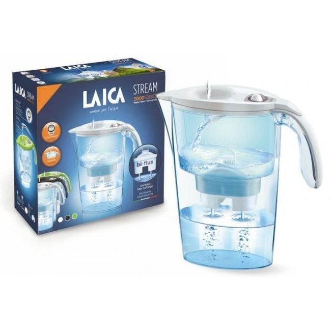 Pack Jarra Filtrante Laica Stream Line/ 2.3L/ Blanca/ Jarra + 3 Filtros BI-FLUX Main Image