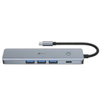 Docking USB Tipo-C Leotec LEDS05/ 3xUSB/ 1xUSB Tipo-C PD/ 1xHDMI 4K/ Gris