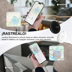 Localizador Leotec EasyTag Dual/ Negro/ Incluye Llavero Rojo