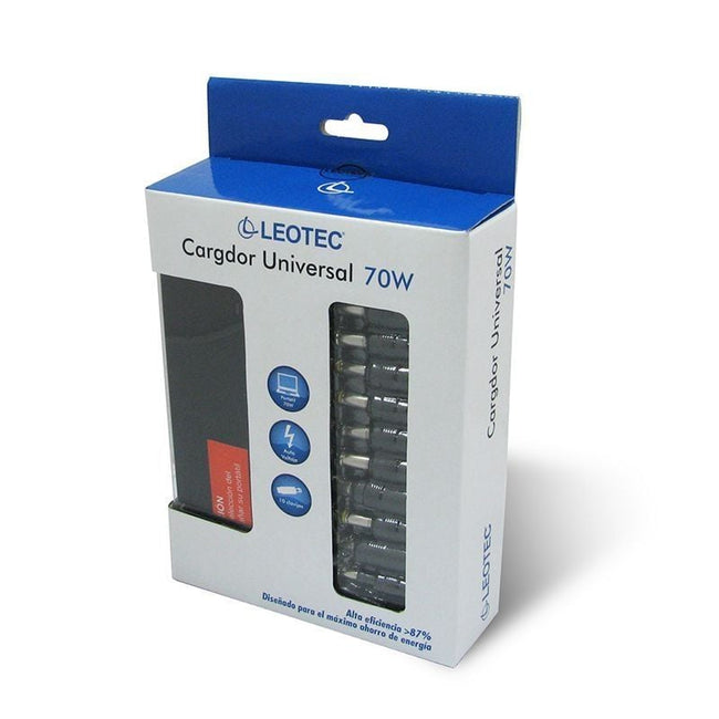 Cargador de Portátil Leotec/ 70W/ Automático/ 10 Conectores/ Voltaje 15-20V Main Image