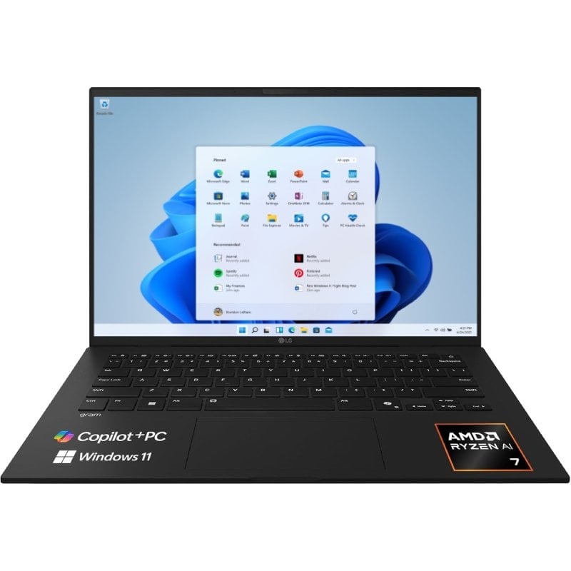 Portátil LG Gram 14Z95U-G.AU85BN Ryzen AI 7 450/ 32GB/ 512GB SSD/ 14"/ Win11