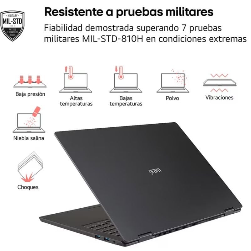 Portátil LG Gram 16Z90TL-V.AZ85BN Intel Core Ultra 7-258V/ 32GB/ 512GB SSD/ 16"/ Win11 Pro