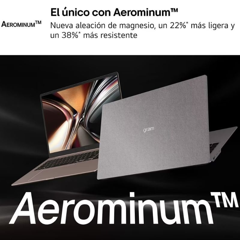 Portátil LG Gram Pro 16Z90U-K.AUB5BN Intel Core Ultra X7-358H/ 32GB/ 512GB SSD/ 16"/ Win11