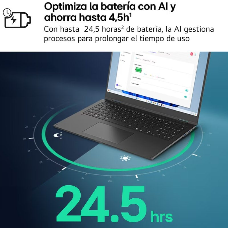 Portátil LG Gram 17Z90TL-G.AU99BN Intel Core Ultra 9-288V/ 32GB/ 1TB SSD/ 17"/ Win11