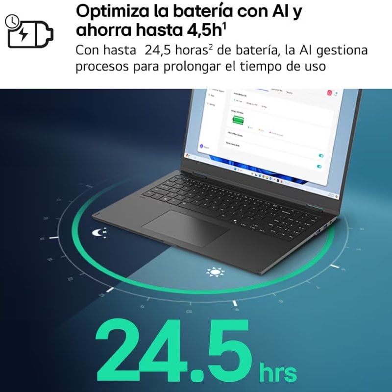 Portátil LG Gram 17ZD90TL-G.AX85BN Intel Core Ultra 7-258V/ 32GB/ 512GB SSD/ 17"/ Sin Sistema Operativo