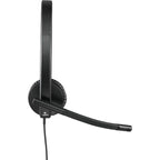 Auriculares Logitech H570E/ con Micrófono/ USB/ Negros
