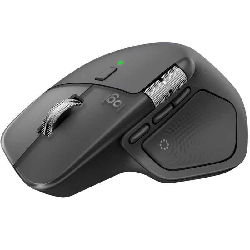 Ratón Ergonómico Inalámbrico Logitech MX Master 4/ Batería recargable/ Hasta 8000 DPI/ Grafito