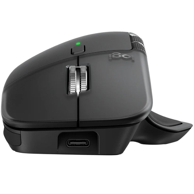 Ratón Ergonómico Inalámbrico Logitech MX Master 4/ Batería recargable/ Hasta 8000 DPI/ Grafito