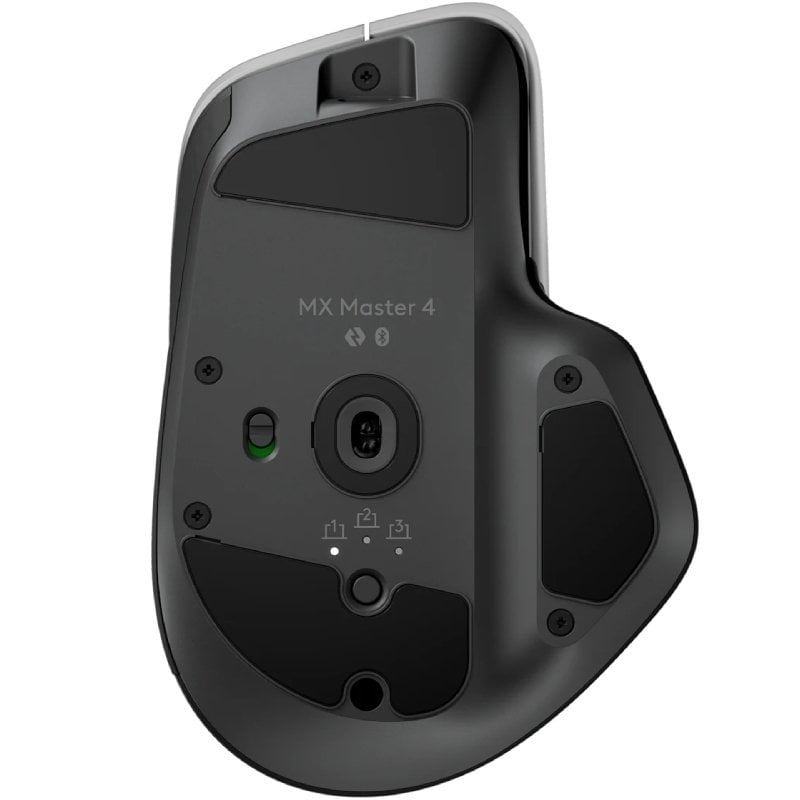 Ratón Ergonómico Inalámbrico Logitech MX Master 4/ Batería recargable/ Hasta 8000 DPI/ Grafito