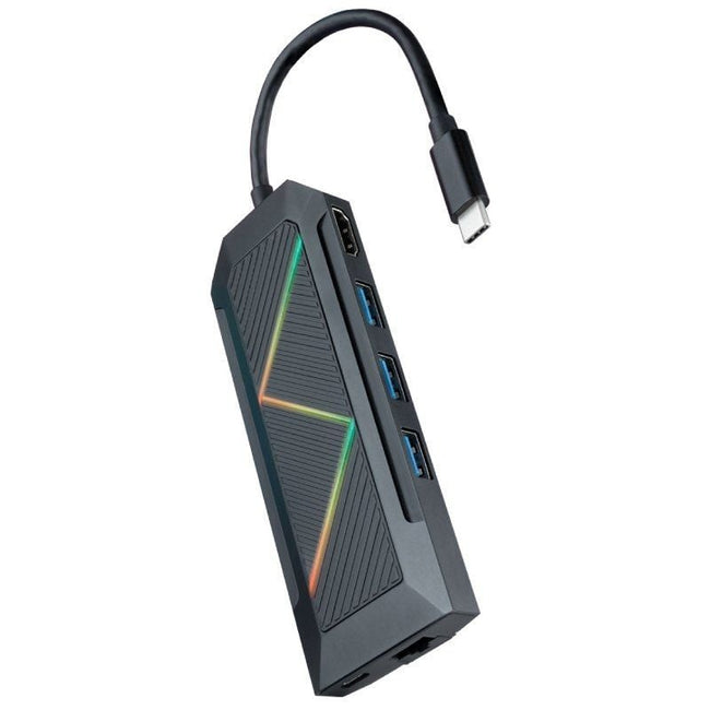 Docking USB Tipo-C Nanocable 10.16.0801/ 3xUSB/ 1xUSB Tipo-C PD/ 1xHDMI/ 1xRJ45/ 1xLector Tarjetas SD TF Hover Image