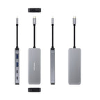 Docking Tipo-C Nanocable 10.16.1006/ 2xUSB/ 1xHDMI 4K/ 2xUSB Tipo-C/ 1xUSB Tipo-C PD/ Gris