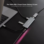 Docking Tipo-C Nanocable 10.16.1006/ 2xUSB/ 1xHDMI 4K/ 2xUSB Tipo-C/ 1xUSB Tipo-C PD/ Gris