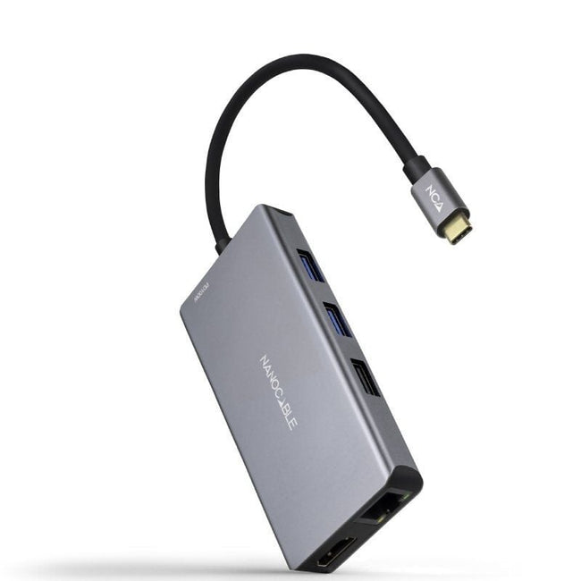 Docking Tipo-C Nanocable 10.16.1009/ 3xUSB/ 2xHDMI 4K/ 1xRJ45/ 1xLector tarjetas/ 1xUSB Tipo-C PD/ Gris Hover Image