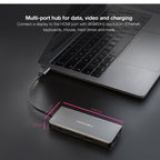 Docking Tipo-C Nanocable 10.16.1009/ 3xUSB/ 2xHDMI 4K/ 1xRJ45/ 1xLector tarjetas/ 1xUSB Tipo-C PD/ Gris