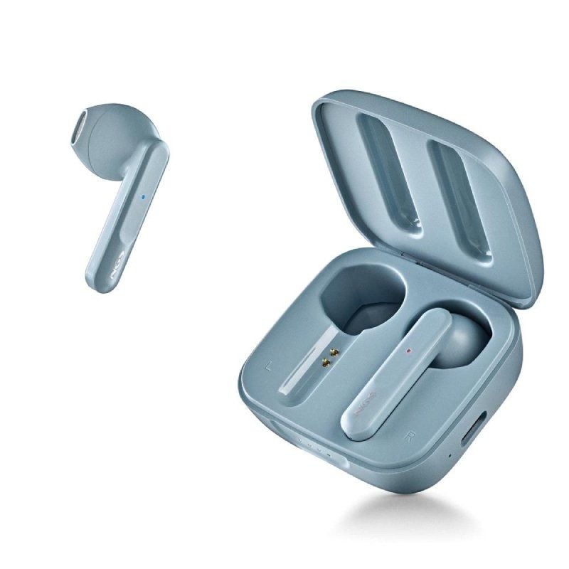 Auriculares Bluetooth NGS rtica Move con estuche de carga/ Autonomía 7h/ Azules