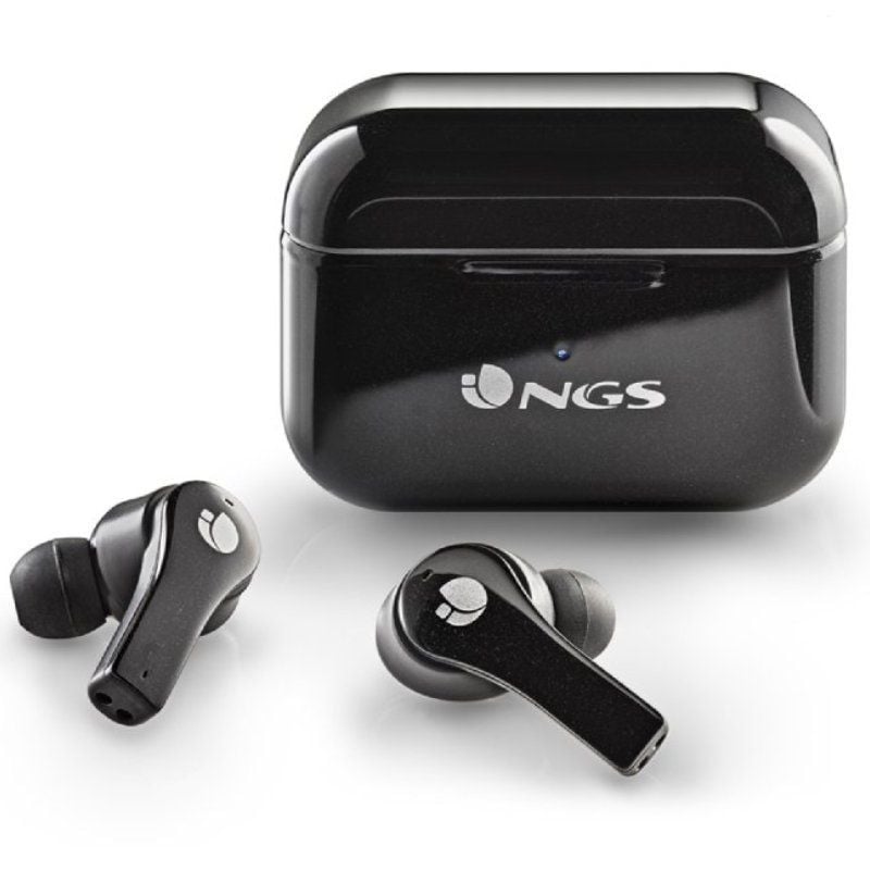 Auriculares Bluetooth NGS rtica Bloom con estuche de carga/ Autonomía 6h/ Negros