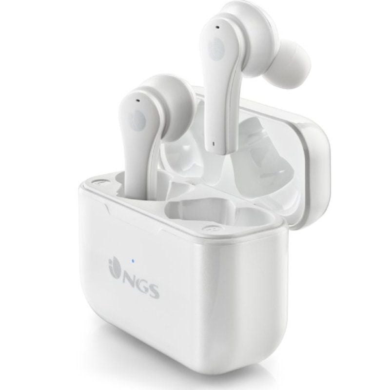 Auriculares Bluetooth NGS rtica Bloom con estuche de carga/ Autonomía 6h/ Blancos