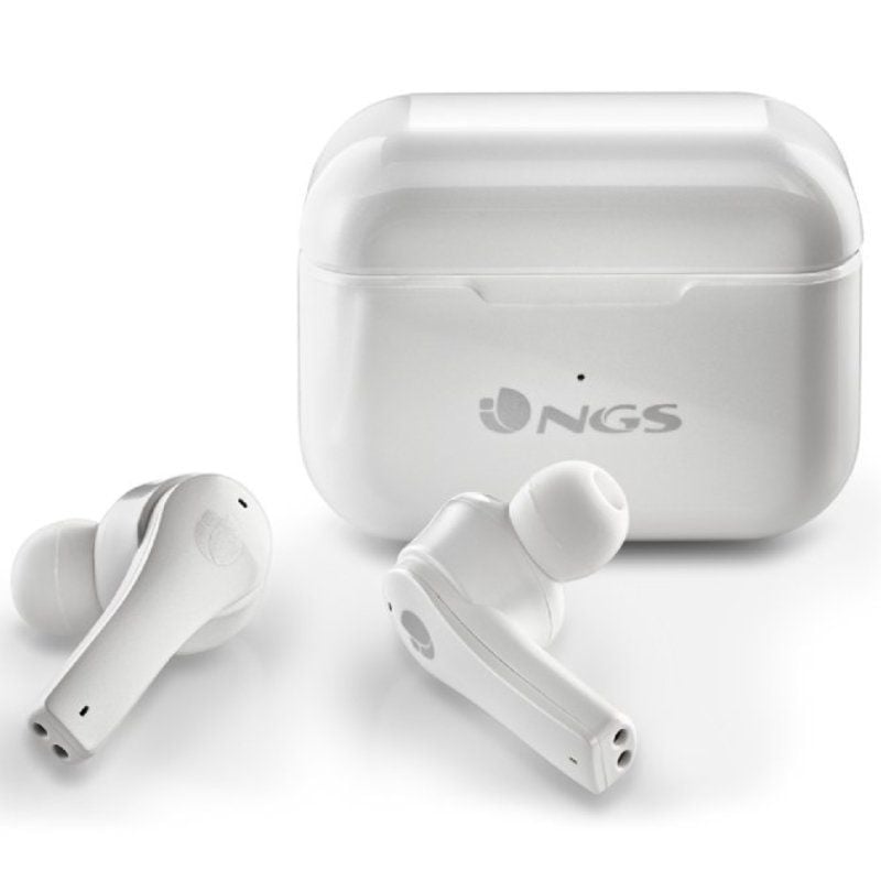 Auriculares Bluetooth NGS rtica Bloom con estuche de carga/ Autonomía 6h/ Blancos