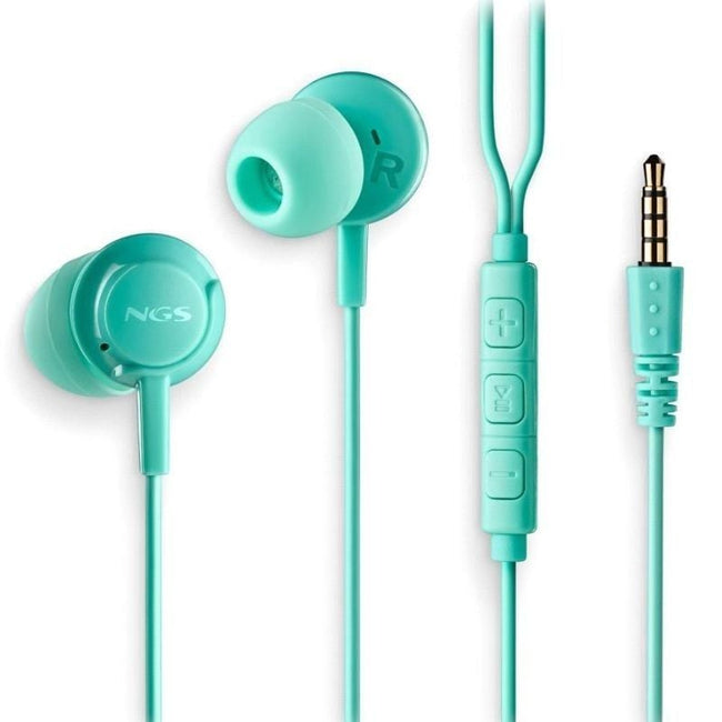 Auriculares Intrauditivos NGS Cross Drift/ con Micrófono/ Jack 3.5/ Verdes Hover Image