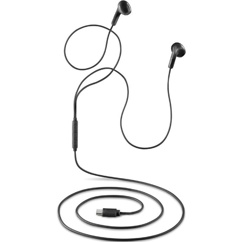 Auriculares Intrauditivos NGS Cross Glide/ con Micrófono/ USB Tipo-C/ Negros