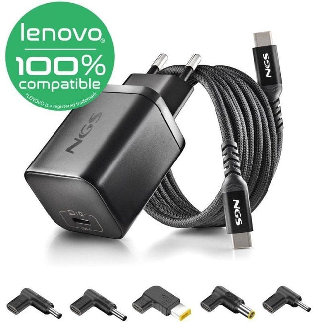 Cargador de Portátil GaN NGS BUD65W-L para Lenovo/ 1xUSB Tipo-C/ 65W/ Automático/ 5 Conectores/ Voltaje 5-20V Hover Image