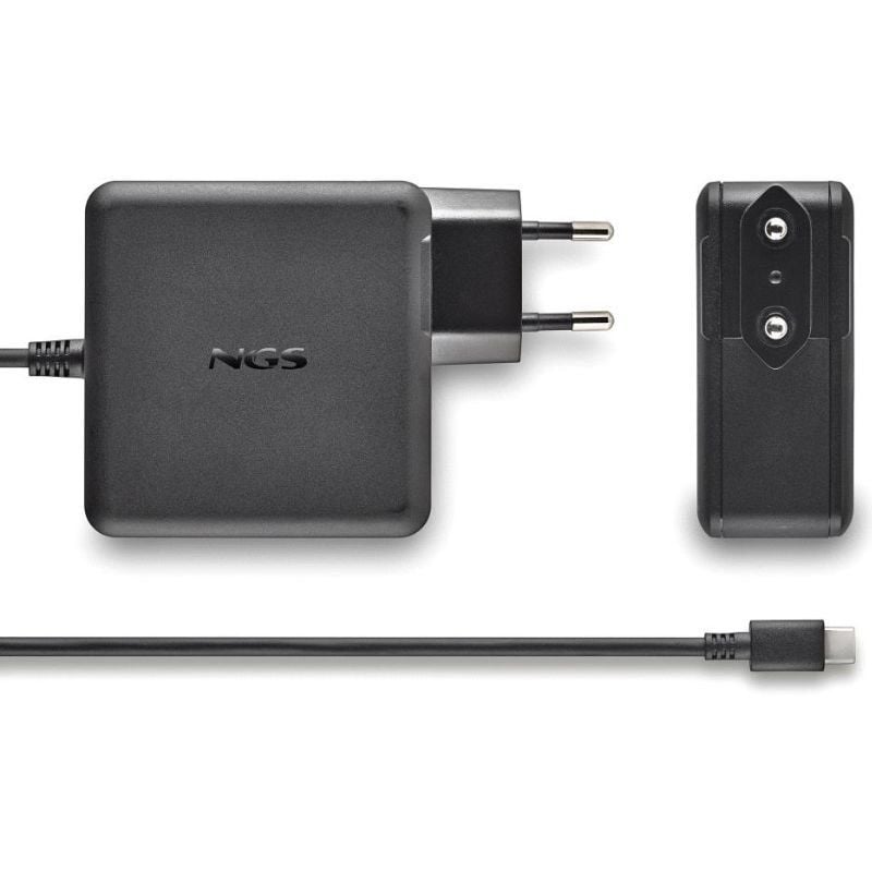 Cargador de Portátil GaN NGS GAN100W-C USB Tipo-C/ 100W/ Automático/ Voltaje 5-20V