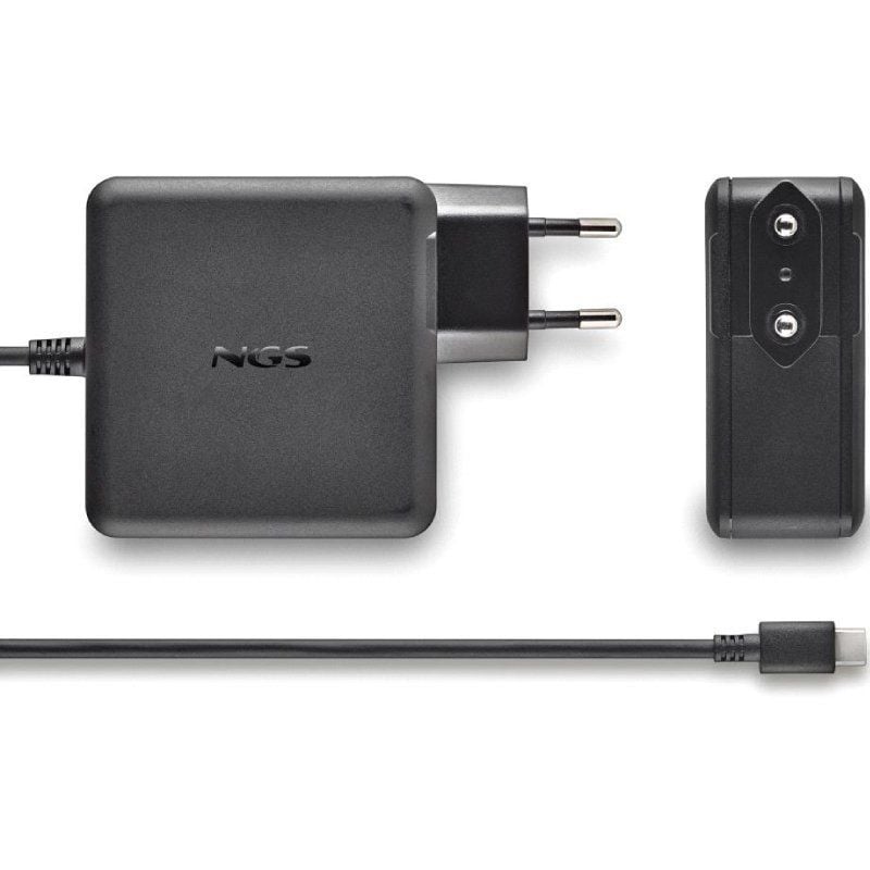 Cargador de Portátil NGS GAN 65W-C USB Tipo-C/ 65W/ Automático/ Voltaje 5-20V