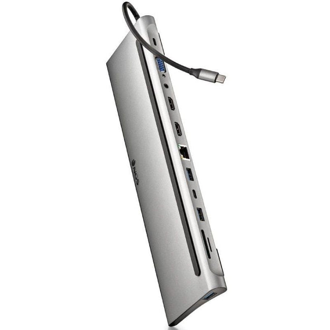 Docking USB Tipo-C NGS WonderDock12/ 3xUSB/ 2xHDMI 4K/ 1xVGA/ 1xRJ45/ 1xLector de Tarjetas/ 1xJack 3.5/ 1xUSB Tipo-C PD/ Gris Main Image