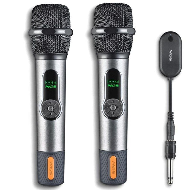 Pack de 2 Micrófonos Inalámbricos NGS Singer Star Duo Hover Image