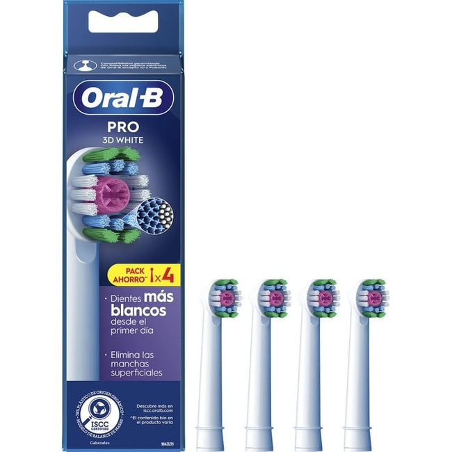 Cabezal de Recambio Braun para cepillo Braun Oral-B 3D White/ Pack 4 uds Hover Image