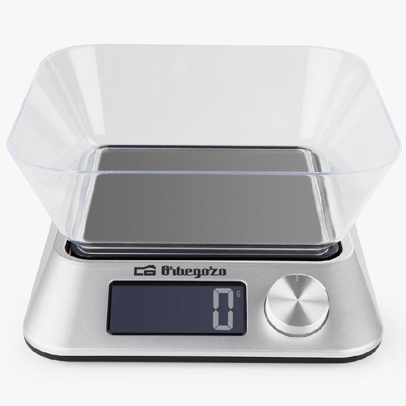 Báscula de Cocina Electrónica Orbegozo PC 1030 A/ hasta 5kg/ Plata