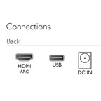 Barra de Sonido con Bluetooth Philips TAB4000/10/ 60W/ 2.0/ Negra