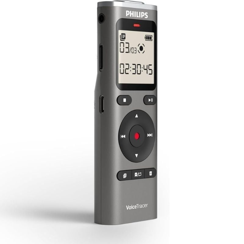Grabadora de Voz Philips VoiceTracer DVT1170/ 20kHz/ Plata