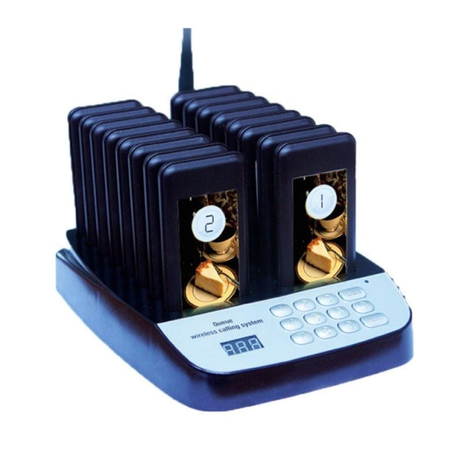 Kit Avisador de Clientes Premier Efficent-Customer/ 16 Receptores / Base de Carga Hover Image