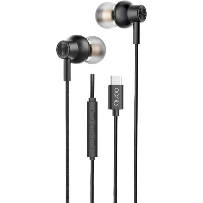 Auriculares Intrauditivos Qubo AU-300C/ con Micrófono/ USB Tipo-C/ Negros Hover Image