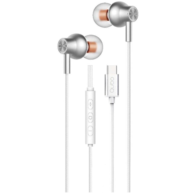 Auriculares Intrauditivos Qubo AU-300C/ con Micrófono/ USB Tipo-C/ Blancos Hover Image
