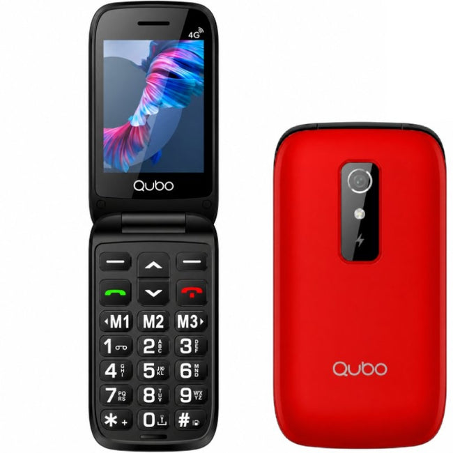 Teléfono Móvil Qubo P-220RD 4G para Personas Mayores/ Rojo Hover Image