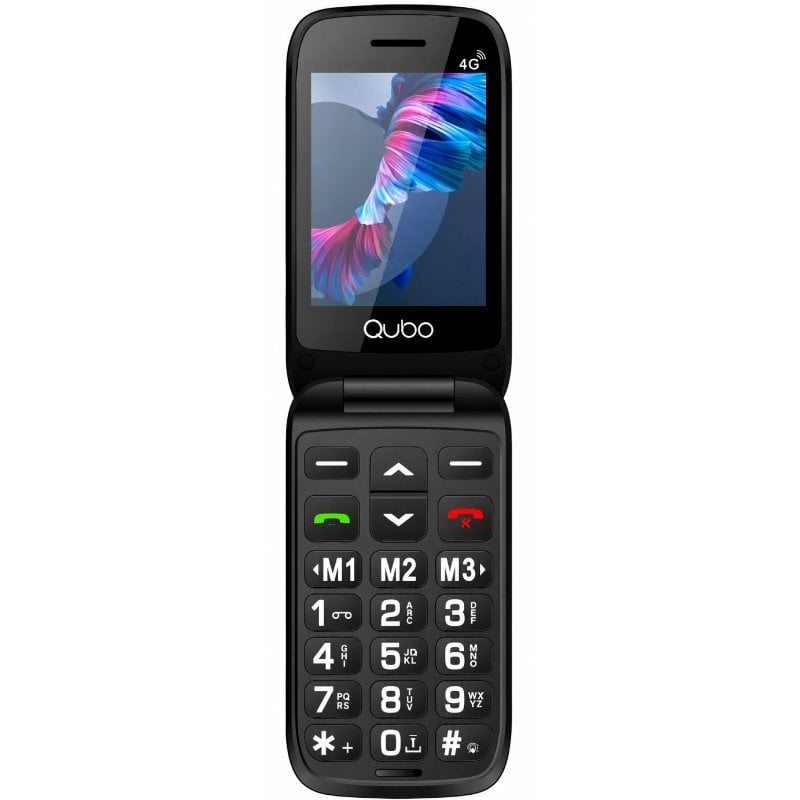 Teléfono Móvil Qubo P-221BKC 4G para Personas Mayores/ Negro