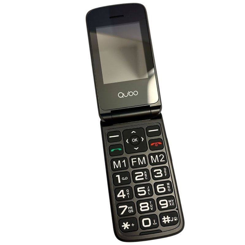 Teléfono Móvil Qubo X-247 4G para Personas Mayores/ Negro