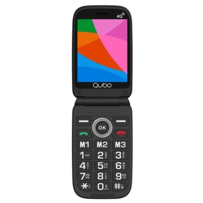 Teléfono Móvil Qubo X-340 4G para Personas Mayores/ Negro Hover Image
