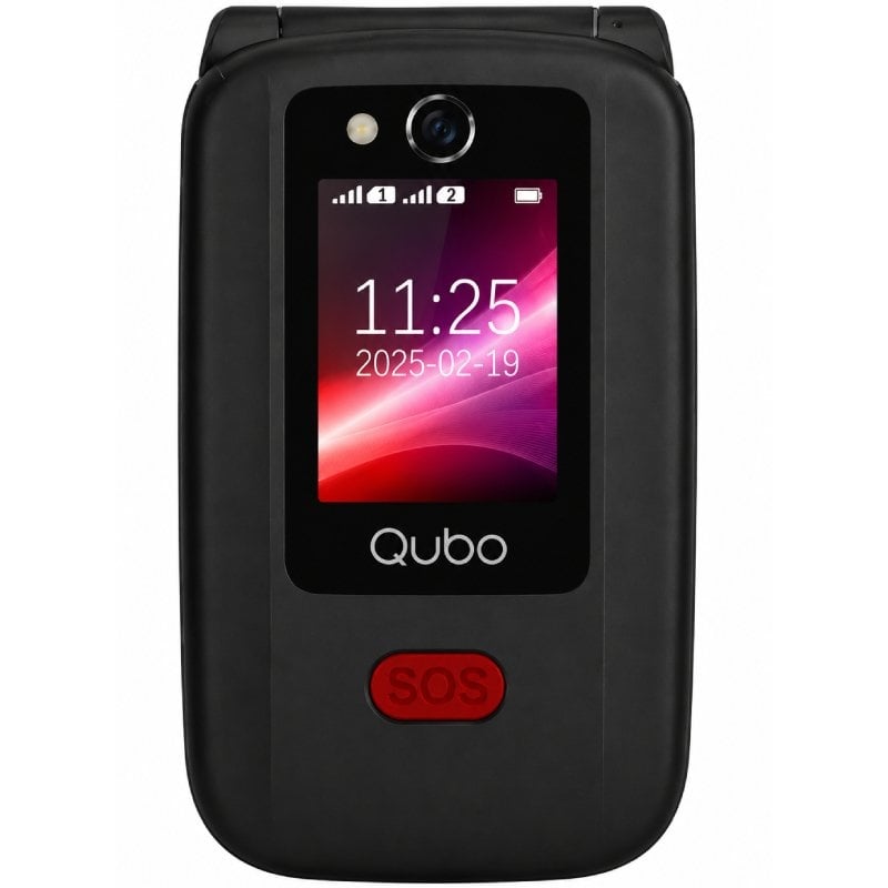 Teléfono Móvil Qubo X-D340CB 4G para Personas Mayores/ Negro