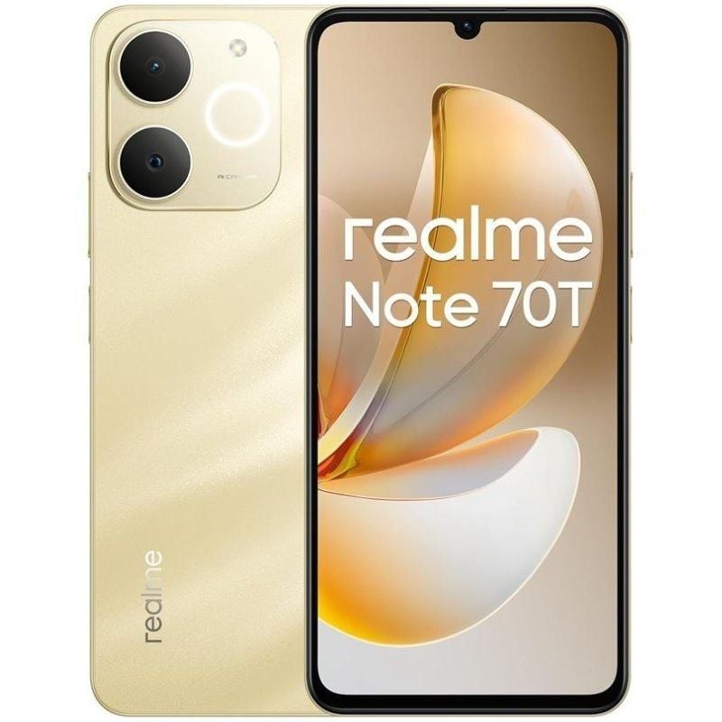 Smartphone Realme Note 70T 4GB/ 256GB/ 6.74"/ Dorado Playa