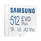Tarjeta de Memoria Samsung EVO Plus 2023 512GB microSD XC con Adaptador/ Clase 10/ 160MBs