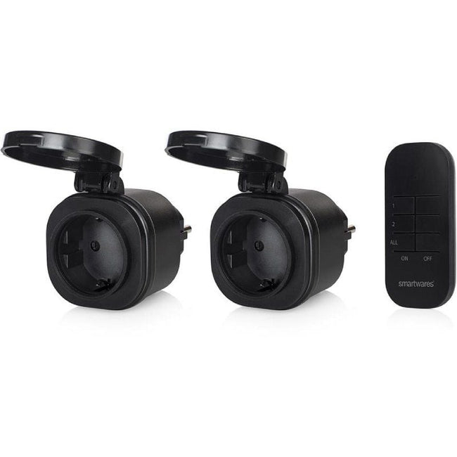 Set de Mini Enchufes para Exterior Smartwares SH4-99653/ Negros Hover Image