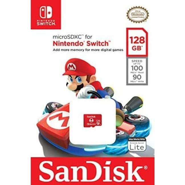 Tarjeta de Memoria SanDisk Nintendo Switch 128GB microSD XC UHS-I/ Clase 10/ 100MBs Main Image