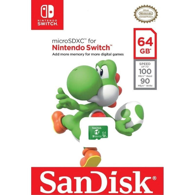 Tarjeta de Memoria SanDisk Nintendo Switch 64GB microSD XC UHS-I/ Clase 10/ 100MBs Main Image