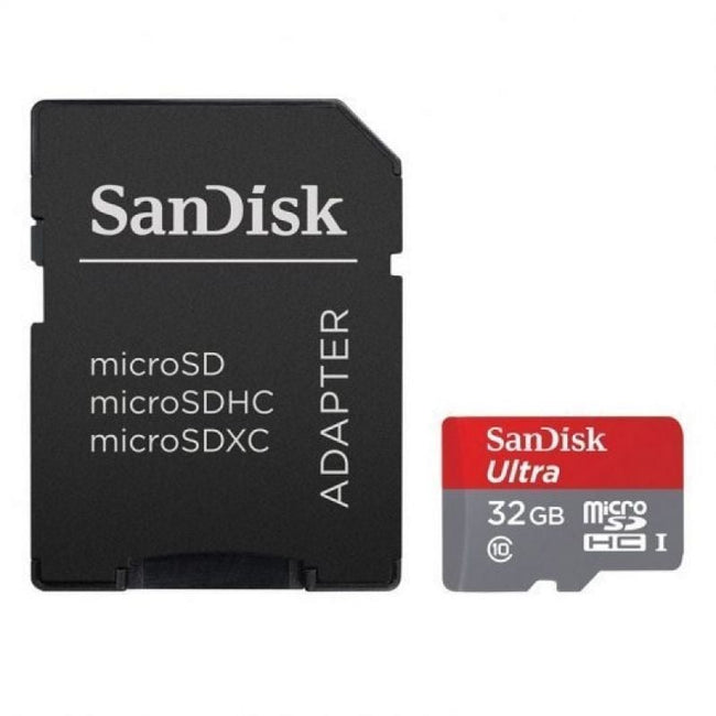 Tarjeta de Memoria SanDisk Ultra 32GB microSD HC UHS-I con Adaptador/ Clase 10/ 120MBs Main Image