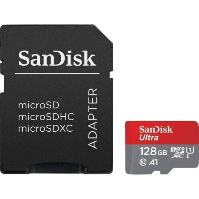Tarjeta de Memoria SanDisk Ultra 128GB microSD XC con Adaptador/ Clase 10/ 140MBs Hover Image