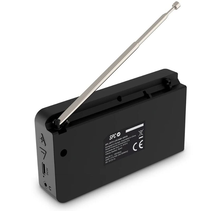 Radio Portátil SPC Jetty Lite Dab+/ con Batería/ Negra