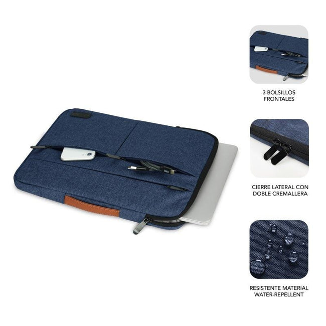 Funda Subblim Air Padding 360 Sleeve para Portátiles hasta 14"/ Azul Main Image